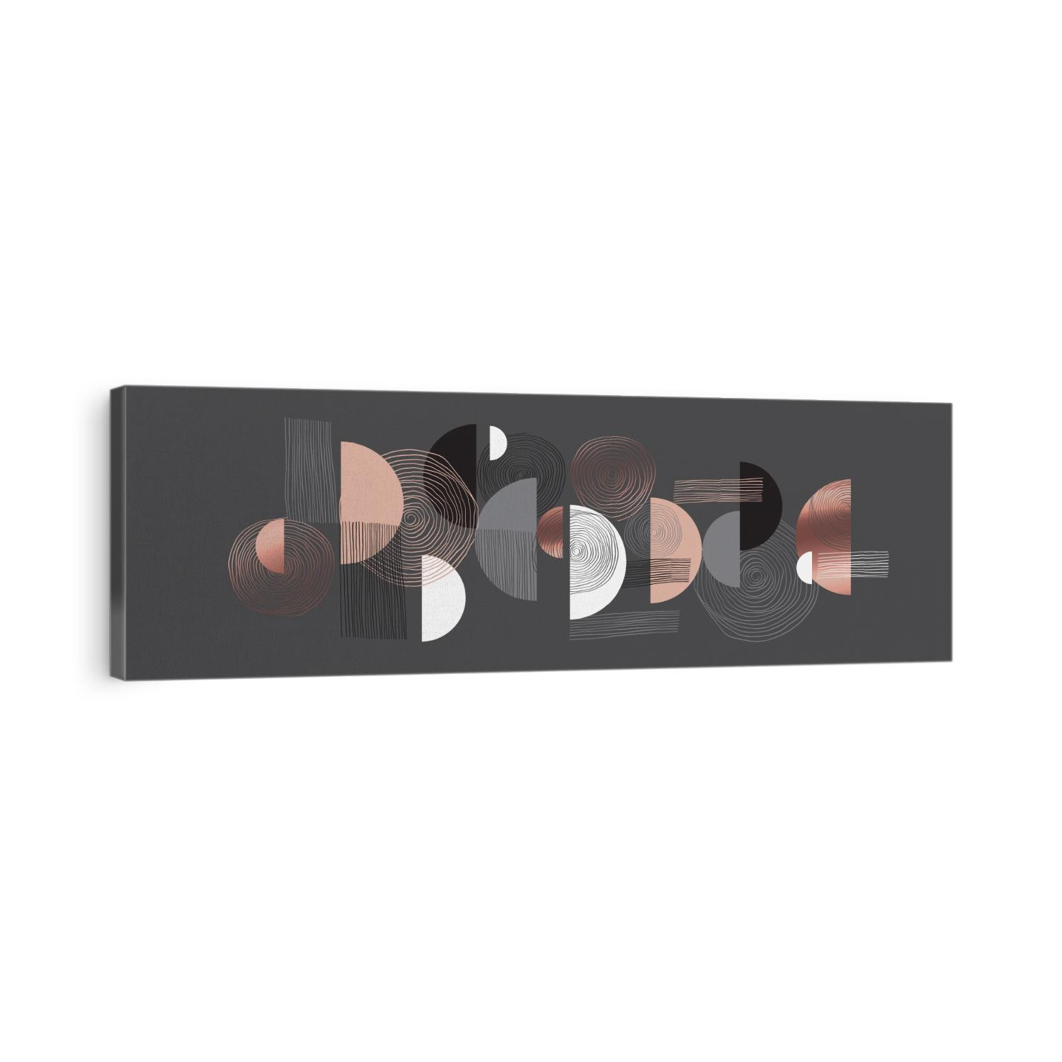 Elegant rosy gold and gray geometric header template. Lux and business vibes laconic vector design element for card, header, invitation, poster, social media, post publication.