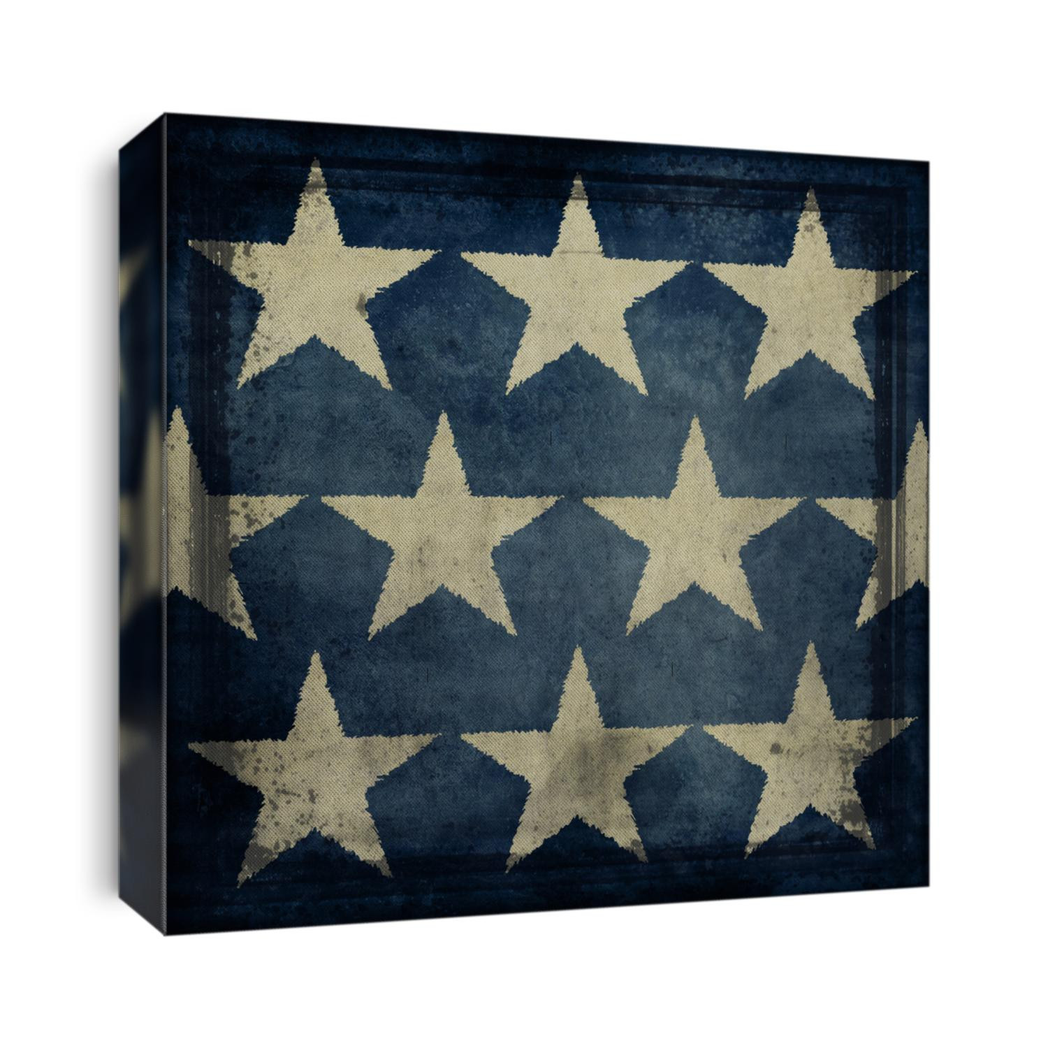 Antique Flag Detail Texture With Stars